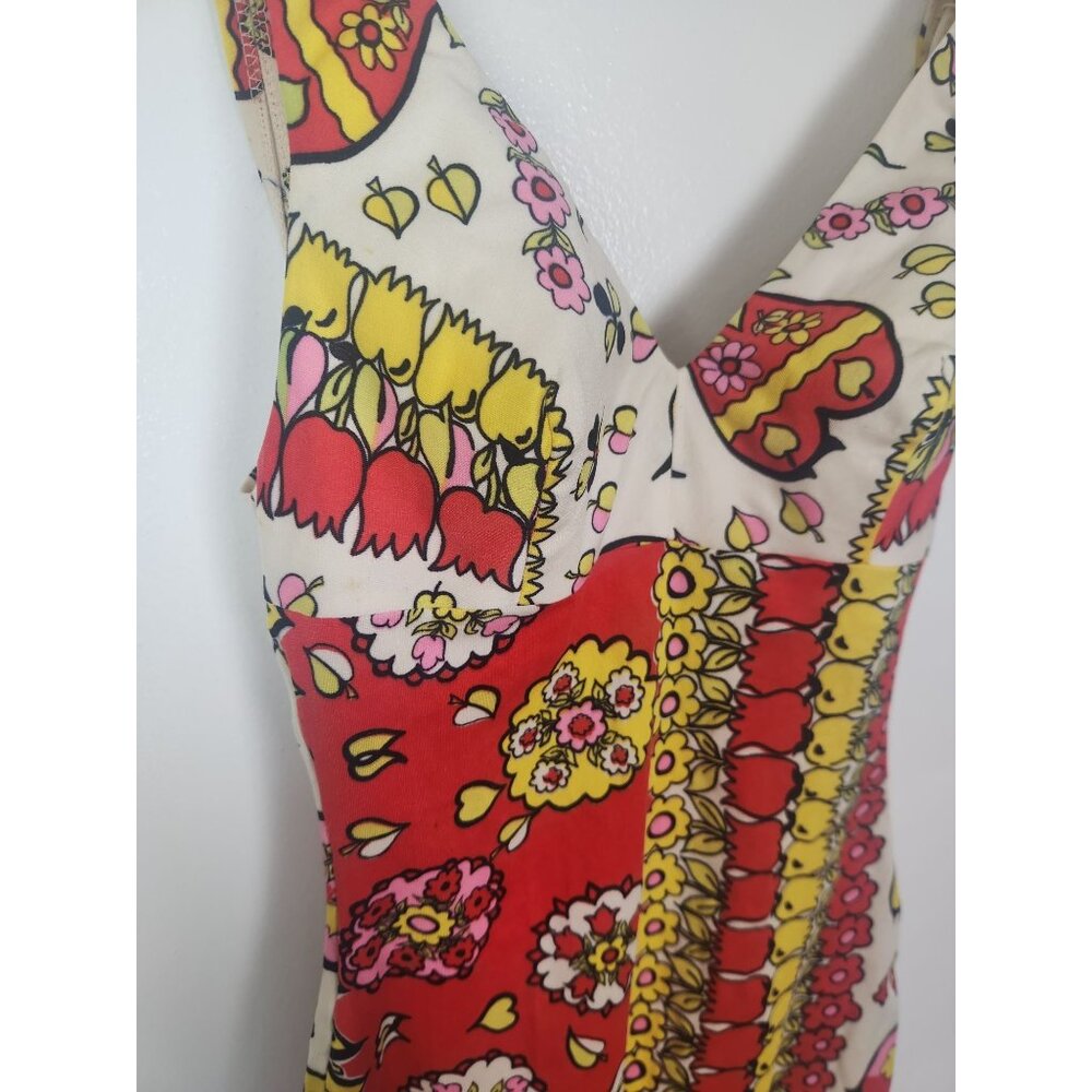 Vtg. 60's Women's Sz. S Rose Marie Reid Floral Retro One Piece Swimsuit - Picture 5 of 11